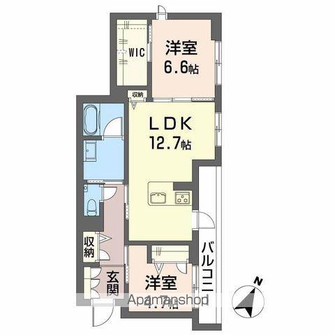 シャーメゾン絆Ⅳ(2LDK/3階)の間取り写真