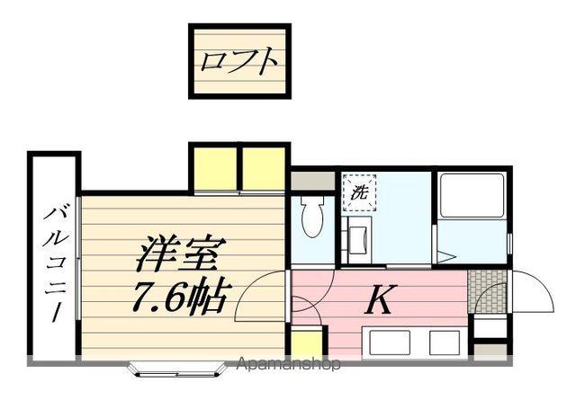 プルミエラムール(1K/1階)の間取り写真
