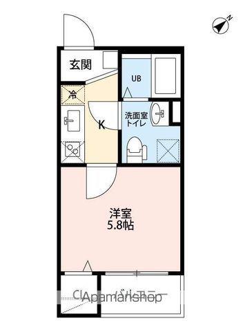 A-FLAT(1K/3階)の間取り写真