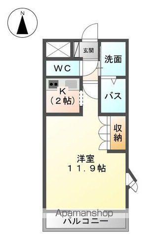 ネオ ヴィエント(1K/2階)の間取り写真