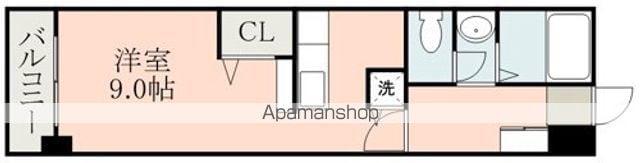 NICEマンション九品寺(ワンルーム/4階)の間取り写真