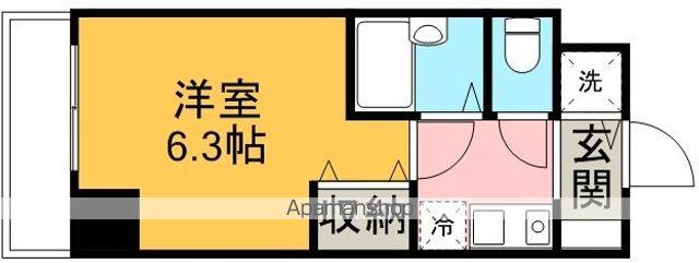 ベルメゾン シラトリ(1K/2階)の間取り写真