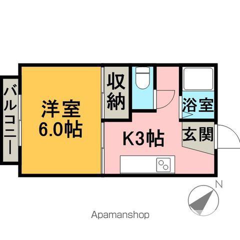 ハポネス(1K/2階)の間取り写真