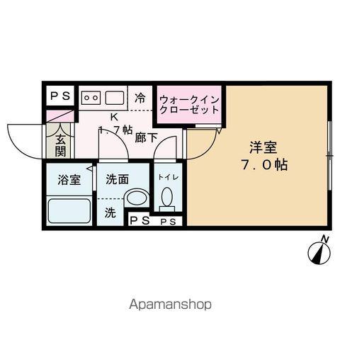 エルファーロ笹塚Ⅱ(1K/3階)の間取り写真