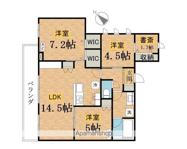 UCHINOHDレジデンス(3LDK/1階)の間取り写真