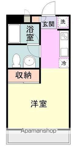 静岡鉄道静岡清水線 御門台駅 徒歩6分 2階建 築27年(ワンルーム/2階)の間取り写真