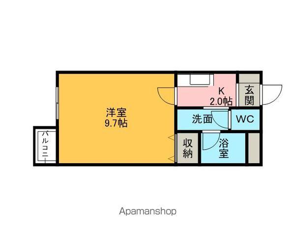 ハイツH&M(1K/3階)の間取り写真