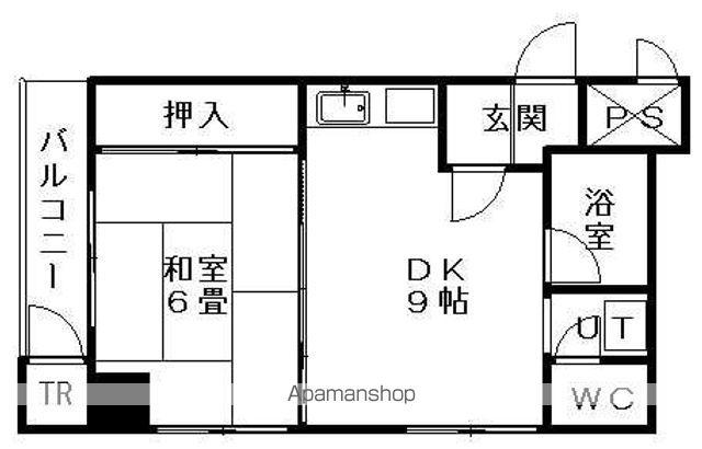 リベルティ大通(1LDK/4階)の間取り写真