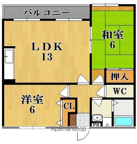 シンフォニーコート(2LDK/1階)の間取り写真