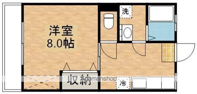 ユニオンレストⅠ(1K/1階)の間取り写真