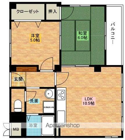 マローネ功信(2LDK/1階)の間取り写真