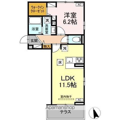 ヴィラH&H(1LDK/1階)の間取り写真