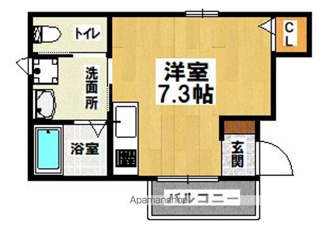 HAFEZ西湊(ワンルーム/1階)の間取り写真