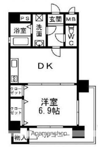 ステイツ博多駅Ⅱ(2K/2階)の間取り写真