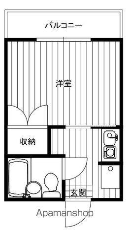 ハイム尾嵜小金井A棟(1K/1階)の間取り写真