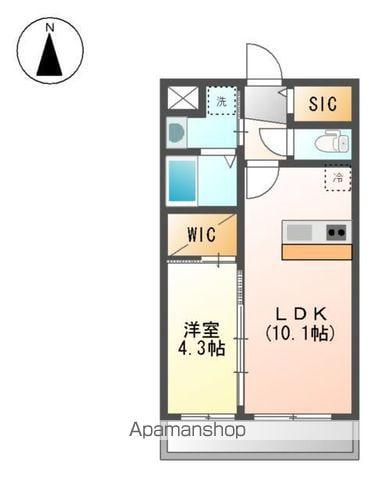 ソンリッサ 小坂(1LDK/1階)の間取り写真