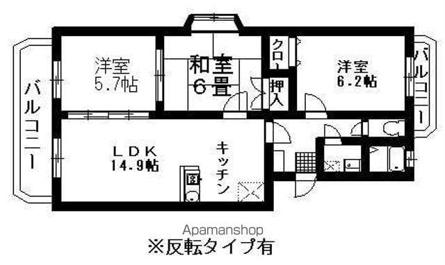 コンステレーションⅡ(3LDK/3階)の間取り写真