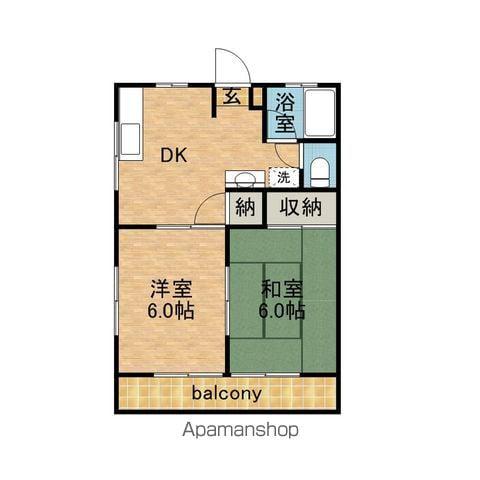 アリス鹿島第2(3K/2階)の間取り写真