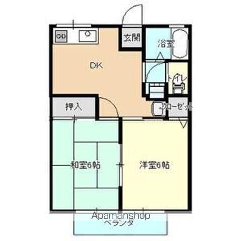 シティハイムセンチュリーⅡ(2DK/1階)の間取り写真