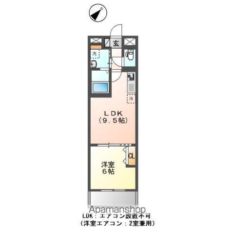 ルイーネ(1LDK/4階)の間取り写真