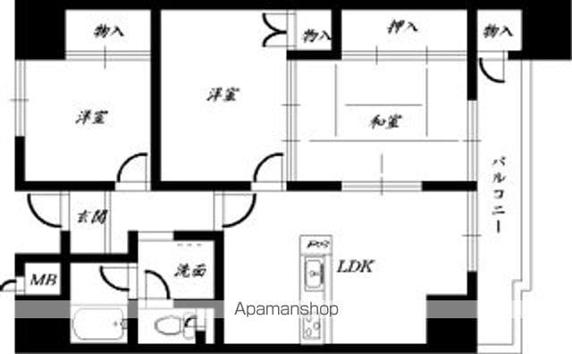 ドミールタチバナ和泉橋本(3LDK/2階)の間取り写真