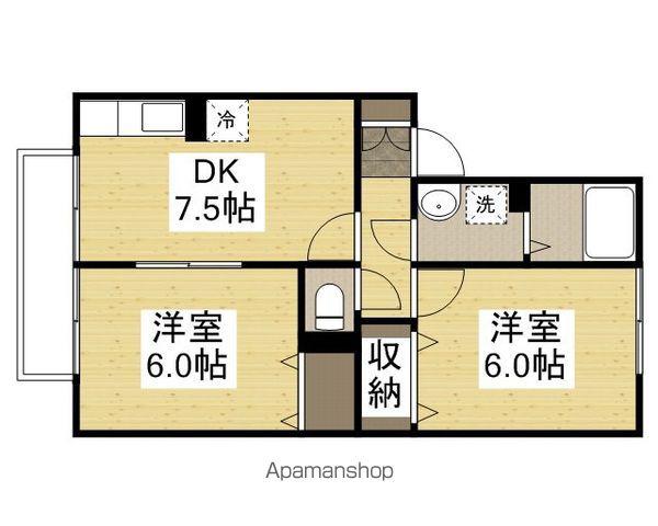 プレミール99(2DK/2階)の間取り写真