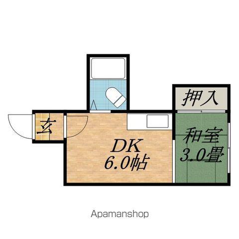 マクセル6/100(1DK/2階)の間取り写真