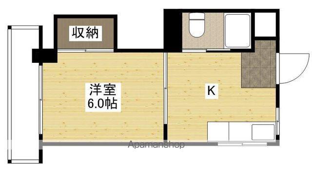 玉井ビル(1K/3階)の間取り写真