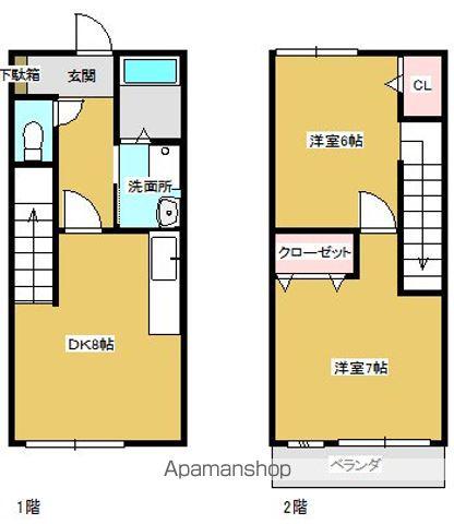 グレスコーポ(2LDK/1階)の間取り写真