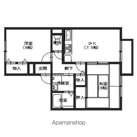 サンパティークMM(2DK/1階)の間取り写真