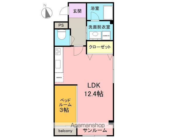 CHERIR松本(1LDK/2階)の間取り写真