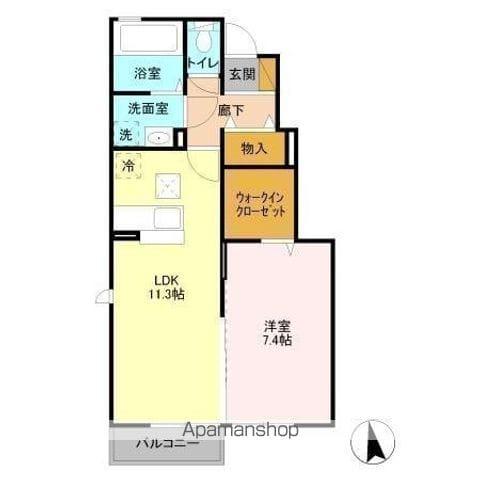 CEREJEIRAB(1LDK/1階)の間取り写真