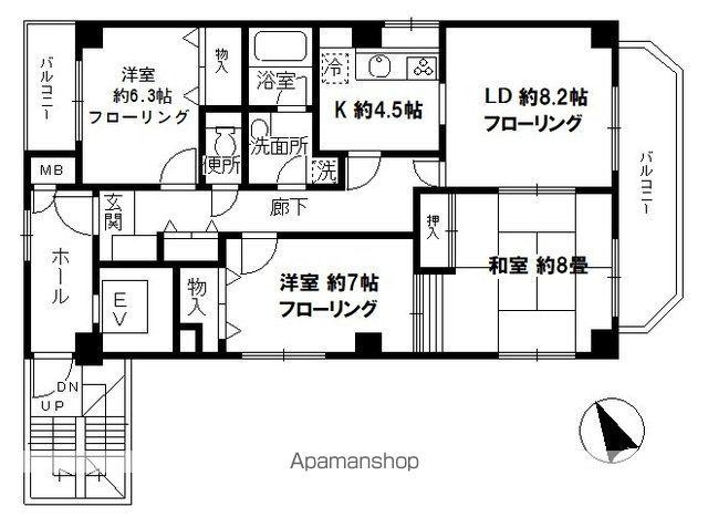 K・R目白(3LDK/2階)の間取り写真