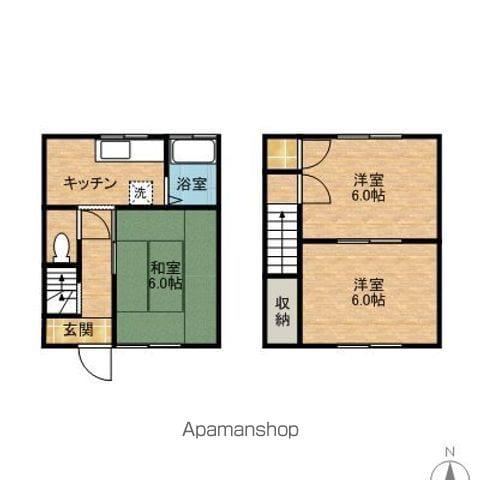 ファミリーコーポ(3K/1階)の間取り写真