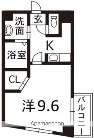 アルヴィータ新屋敷(1K/6階)の間取り写真