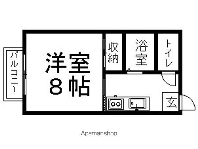 コーポサイトウⅡ(1K/2階)の間取り写真