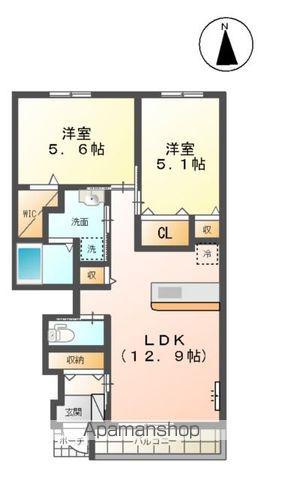 LIAXIS Ⅱ(2LDK/1階)の間取り写真