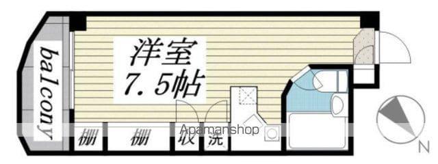 ラ・パルフェ・ド・立川NO1(ワンルーム/5階)の間取り写真