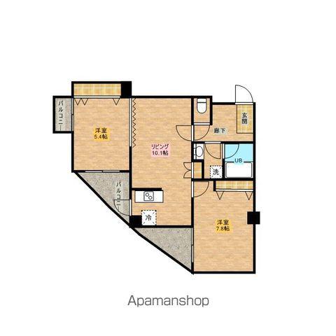 ドゥーエ東池袋(2LDK/5階)の間取り写真