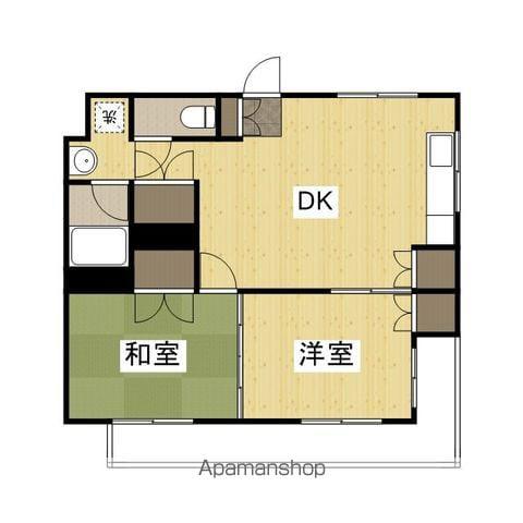 サンツボイⅡ(2LDK/1階)の間取り写真