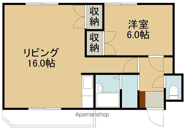 コートハウス的場(1LDK/5階)の間取り写真