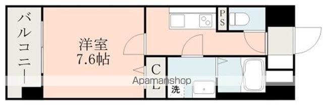 S-RESIDENCE熊本駅前(1K/2階)の間取り写真