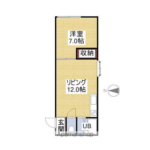 ハッピーステージ(1LDK/2階)の間取り写真