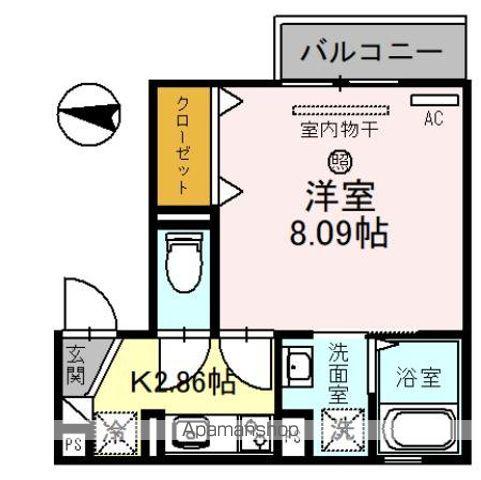 アースフィールド大津(1K/1階)の間取り写真