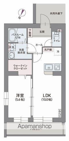 コリーヌ デュ リオン(1LDK/4階)の間取り写真