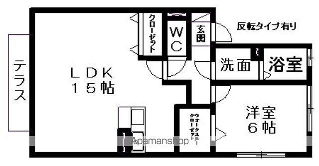 カンパーニュC(1LDK/1階)の間取り写真
