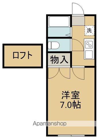 ホワイトキャッスル六丁の目ビレジA棟(1K/2階)の間取り写真