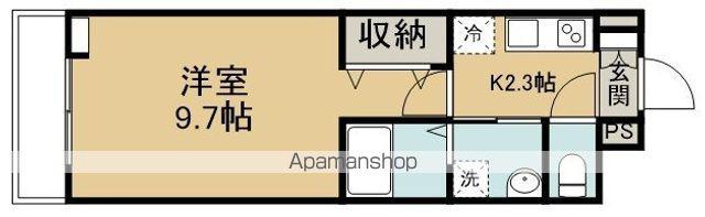 ヒカルサ川越(1K/2階)の間取り写真