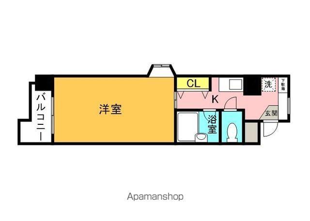 ラ・パルフェ・ド・道後(1K/5階)の間取り写真