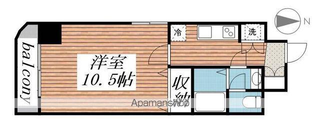 ウイングパーク(1K/4階)の間取り写真